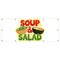 Signmission Soup & Salad Banner Heavy Duty 13 Oz Vinyl with Grommets Single Sided B-120 Soup & Salad - alternate 1